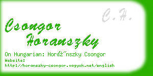 csongor horanszky business card